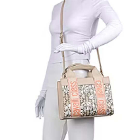 Cavalli Class BNIP Serafina Large Floral Cream Top Handle/Crossbody Bag - Picture 7 of 10